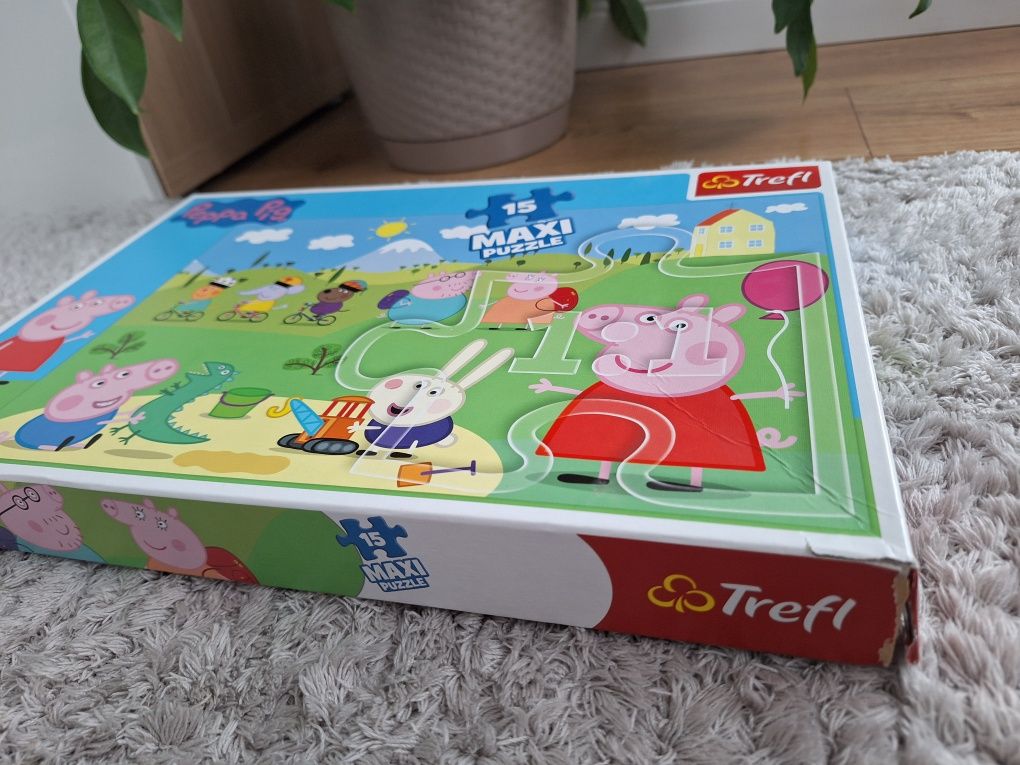 Puzzle Świnka Peppa Trefl, maxi 15 elementów