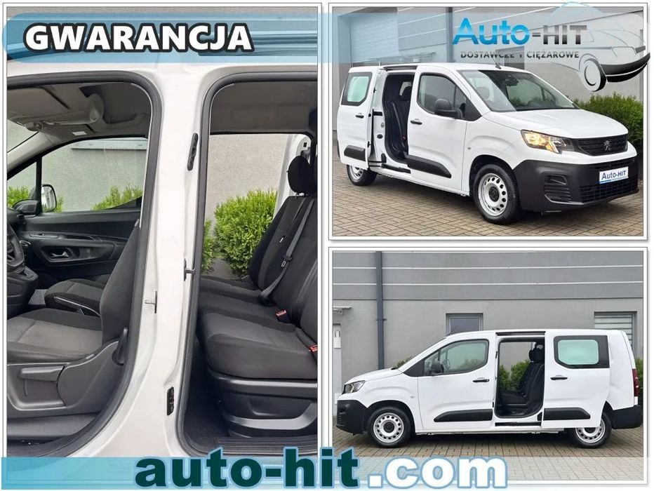 Peugeot Partner  L2H1 MAXI Doka 5 osobowy 2x Boczne Drzwi 2022r. *97.700km Gwarancja