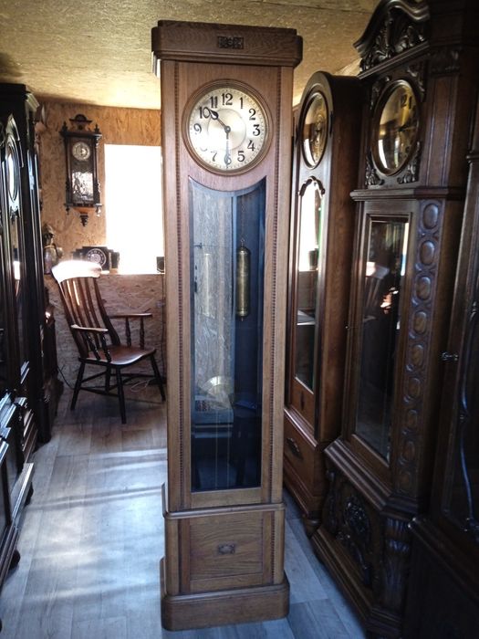 Zegar stojący skrzynia dębowa