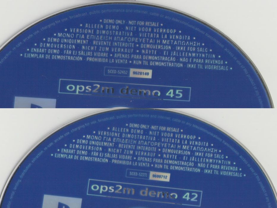 Demos PS2 e PS1 PlayStation 2 e PlayStation 1