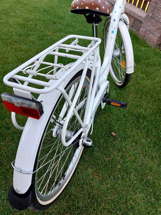 Rower Romet Panda biały dla dziewczynki.