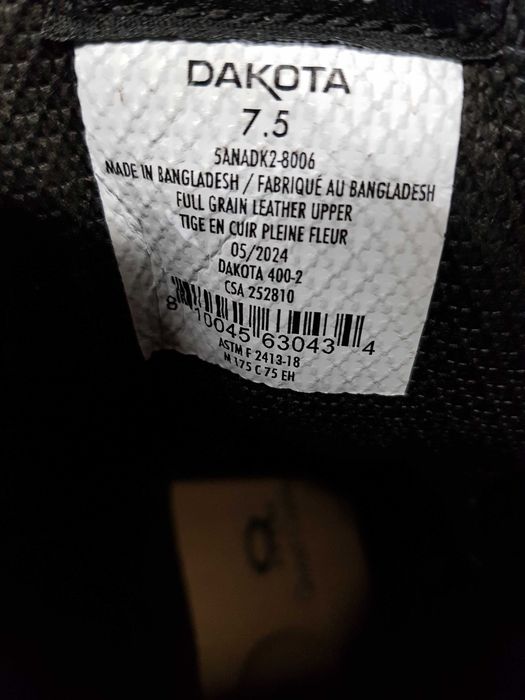 Buty robocze DAKOTA rozm 40,5 wkł 27 cm S3