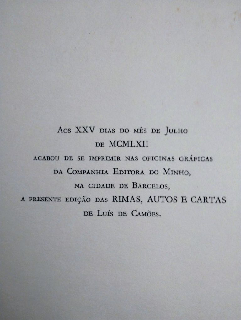 Rimas, Autos e Cartas de Luís de Camões