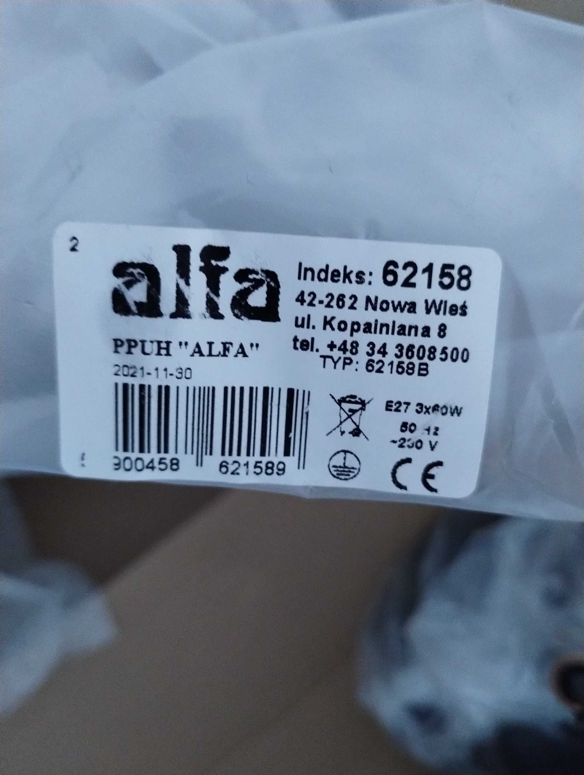 Lampa wisząca potrójna nowa Alfa lampy 62158