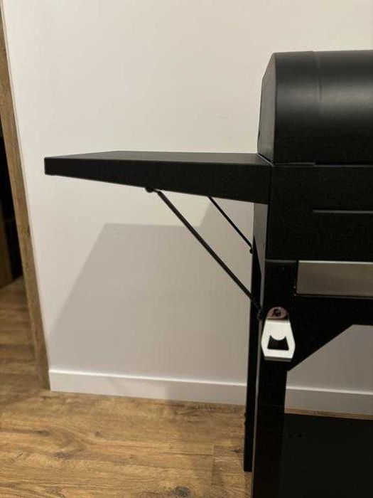 Grill Węglowy Ogrodowy Duży Z pokrywą Przenośny na Kółkach Termometr