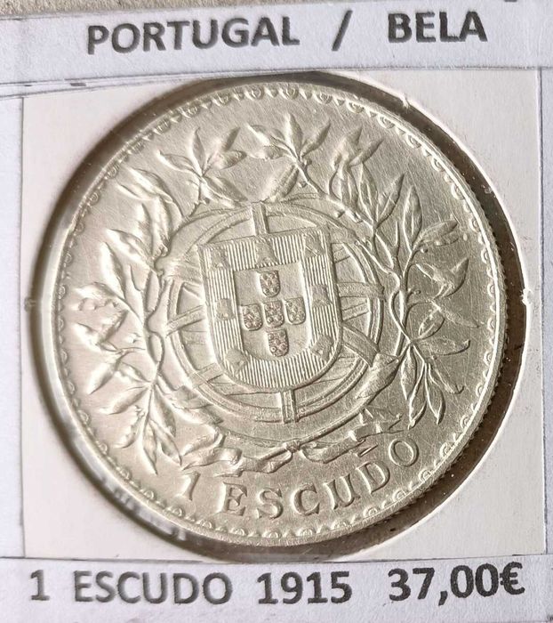 1 Escudo 1915 1ª República Portuguesa ( Prata)