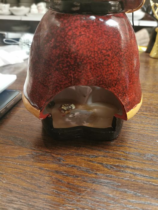 Świecznik Lampion Mikołaj na podgrzewacz Święta