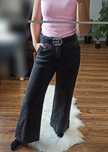 Wide leg jeansy spodnie szerokie szwedy ciemnoszare grafitowe