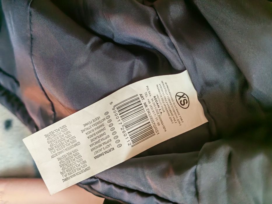 Kurtka czarna ortalion r. 34-36"DryWash"nowa.