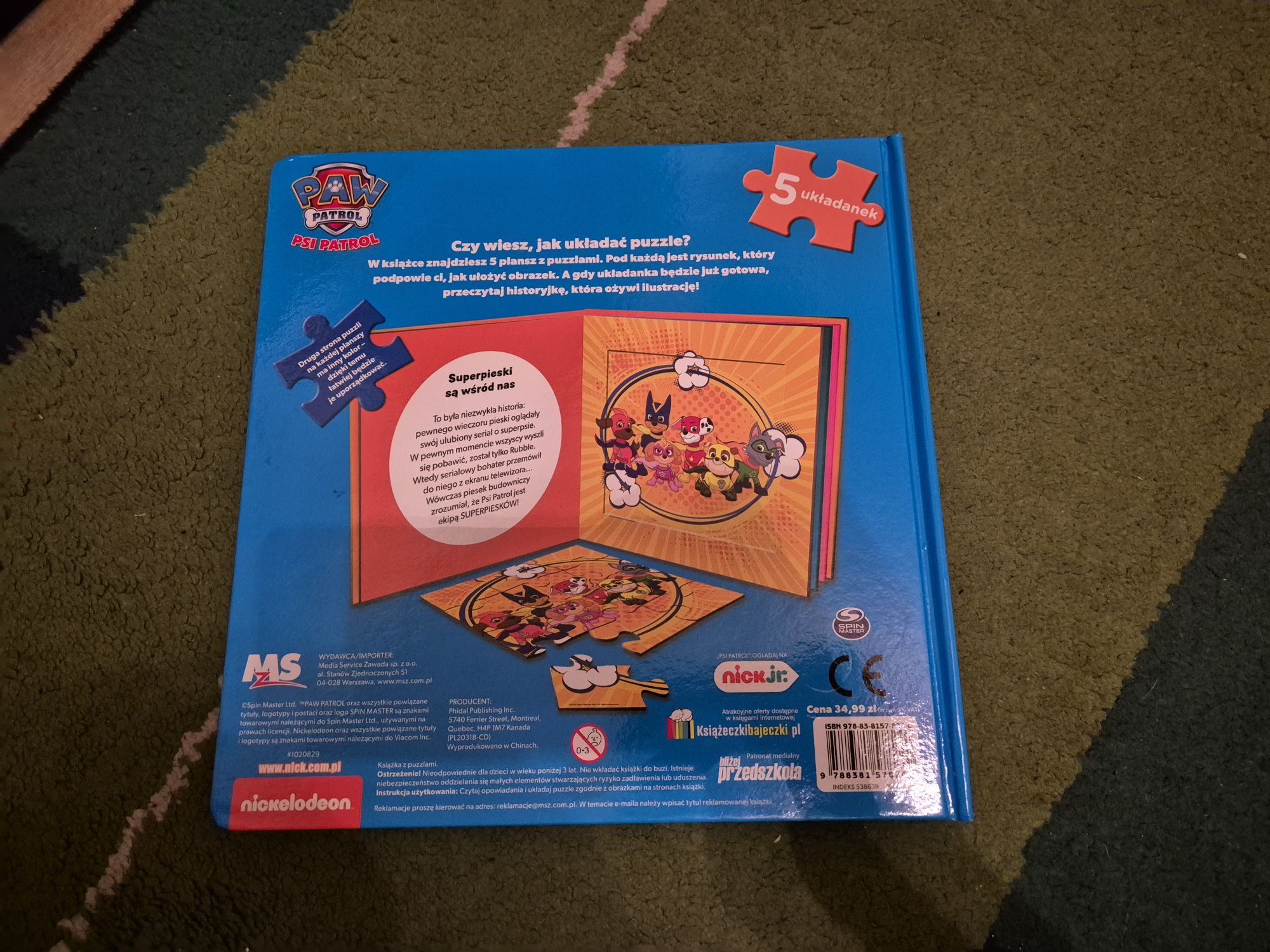 Książeczka z puzzlami Psi Patrol
