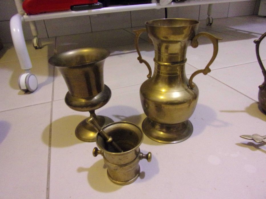 wazon kielich mosiężne zestaw naczyń z mosiądzu/70zł