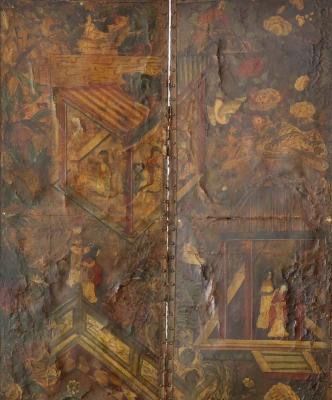 MAGNÍFICO BIOMBO DINASTIA MING  (1368/1644)