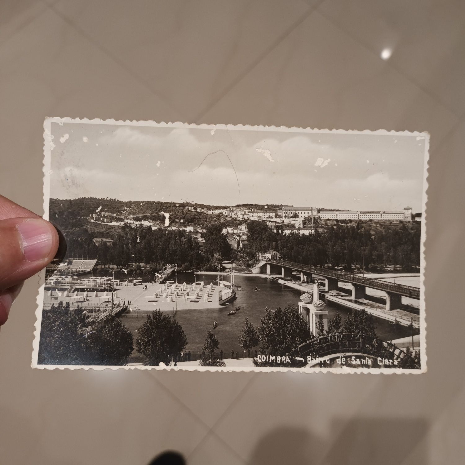 6 postais antigos preto e branco de Coimbra