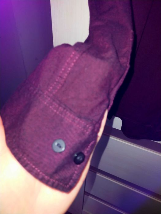 Męska koszula bordowa