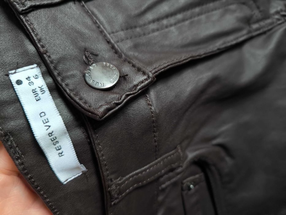 Spodnie Reserved 34 damskie woskowane brąz