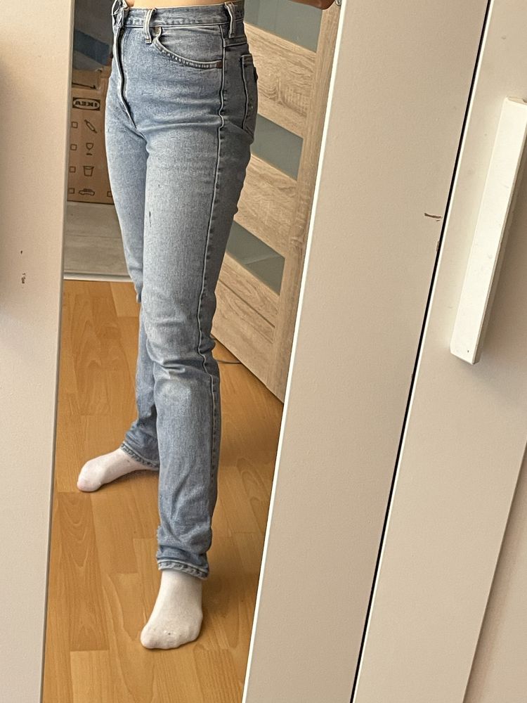 Jeansy / Dżinsy Wrangler z wysokim stanem  r. 36 damskie spodnie