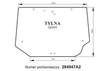 Szyba tylna McCormick XTX 145, 165, 185, 200, 215, 230, 260 ACX203i