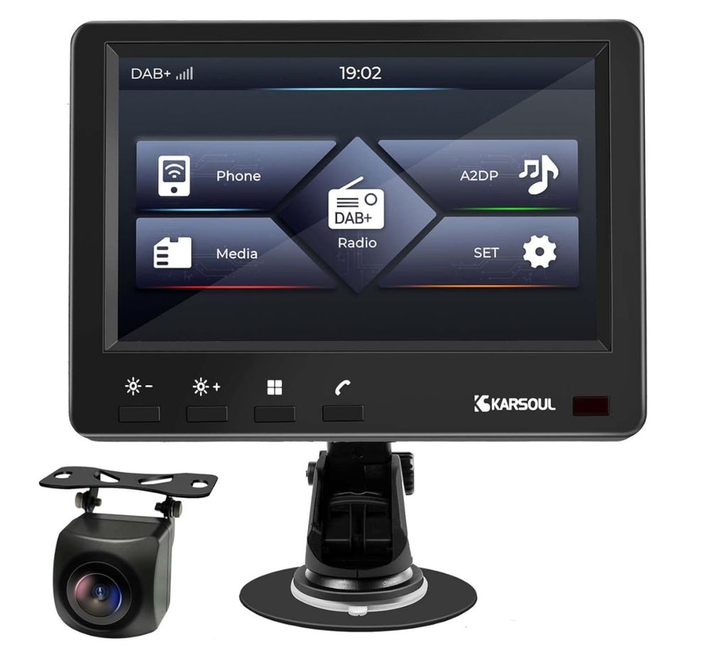 Karsoul DAB Digital Radio Adapter DAB z 5-calowym ekranem