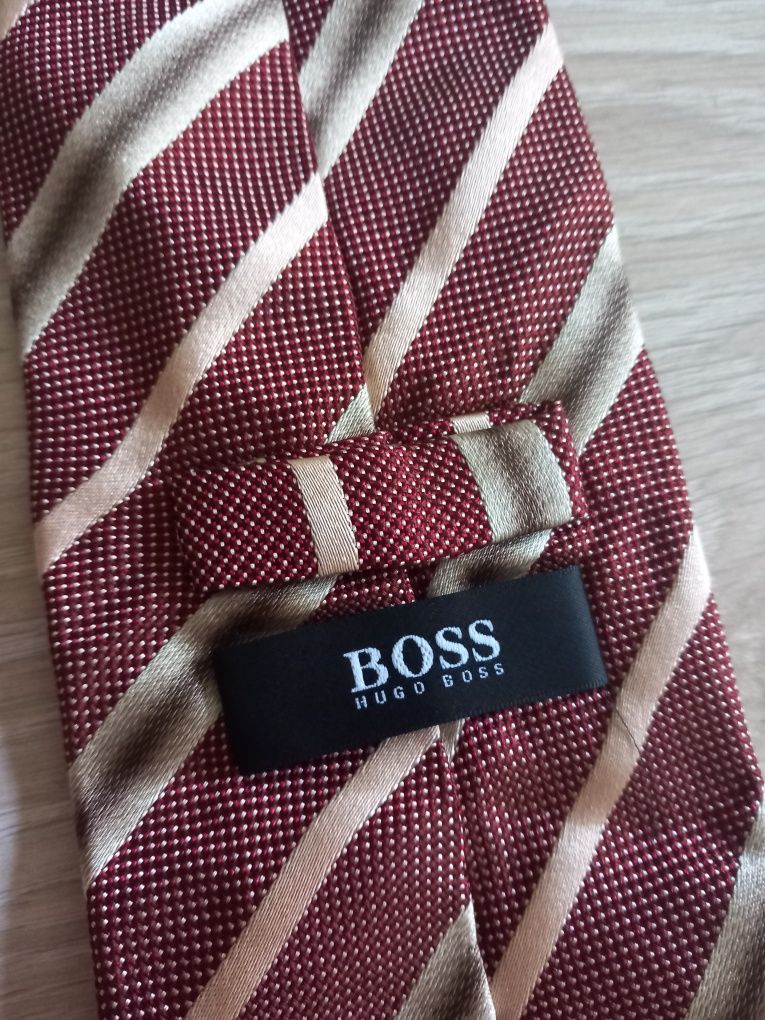 Hugo boss oryginalny krawat 100% silk