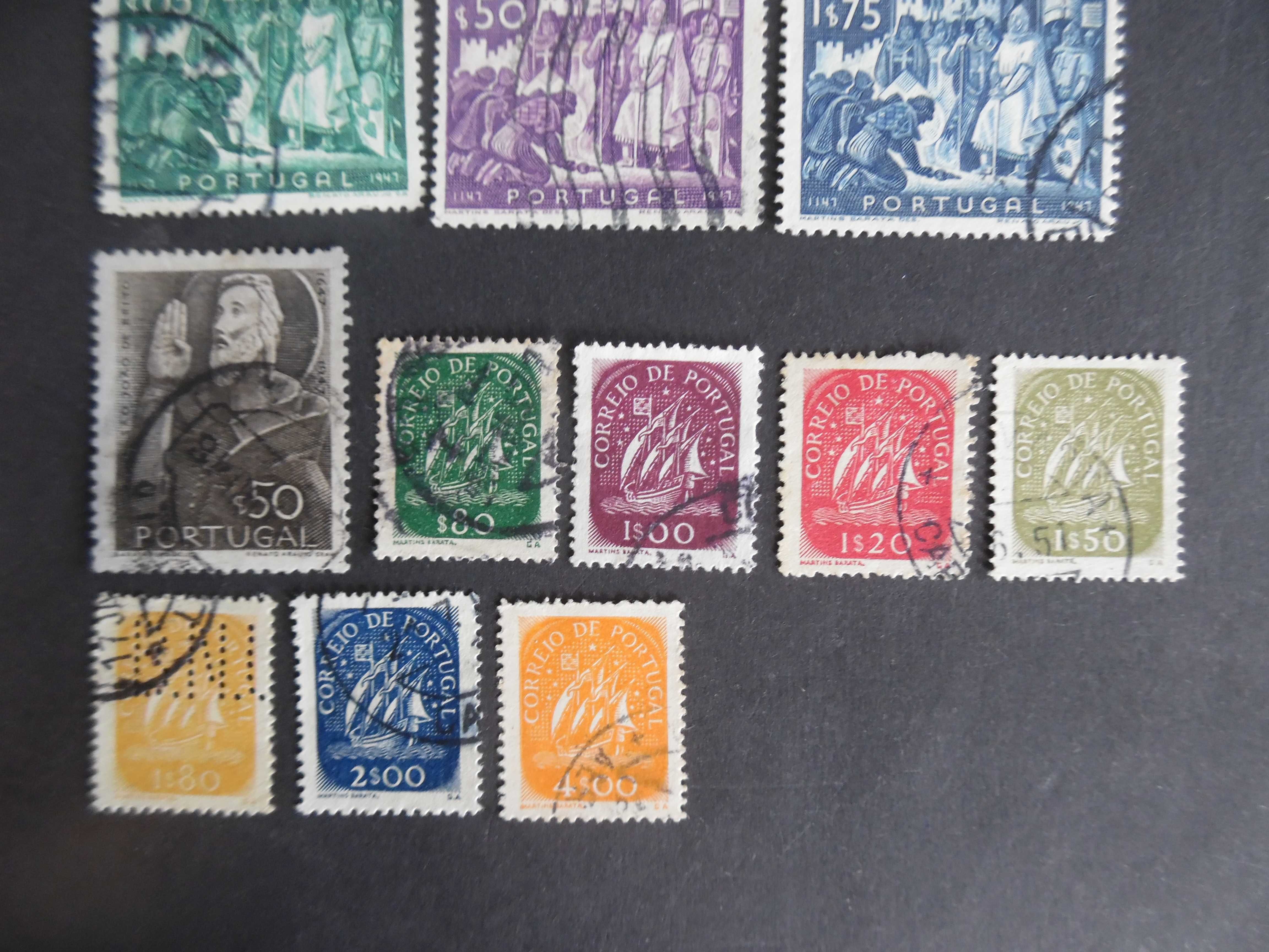 Selos Portugal 1946/47/48- Coleções incompletas. Bons valores