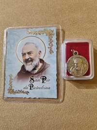 medalion relikwia Ojca Pio z San Giovanni Rotondo
