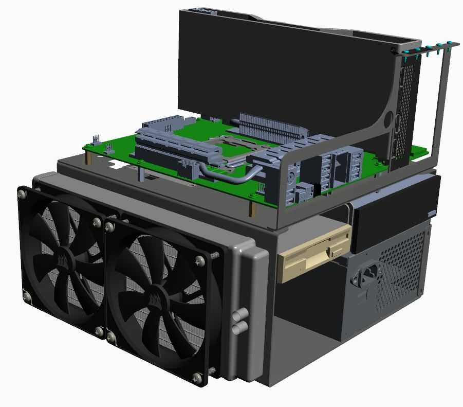 Mini obudowa mATX, test bench w pełni uzbrojony - 1x5,25 , 2x3,5 , AIO