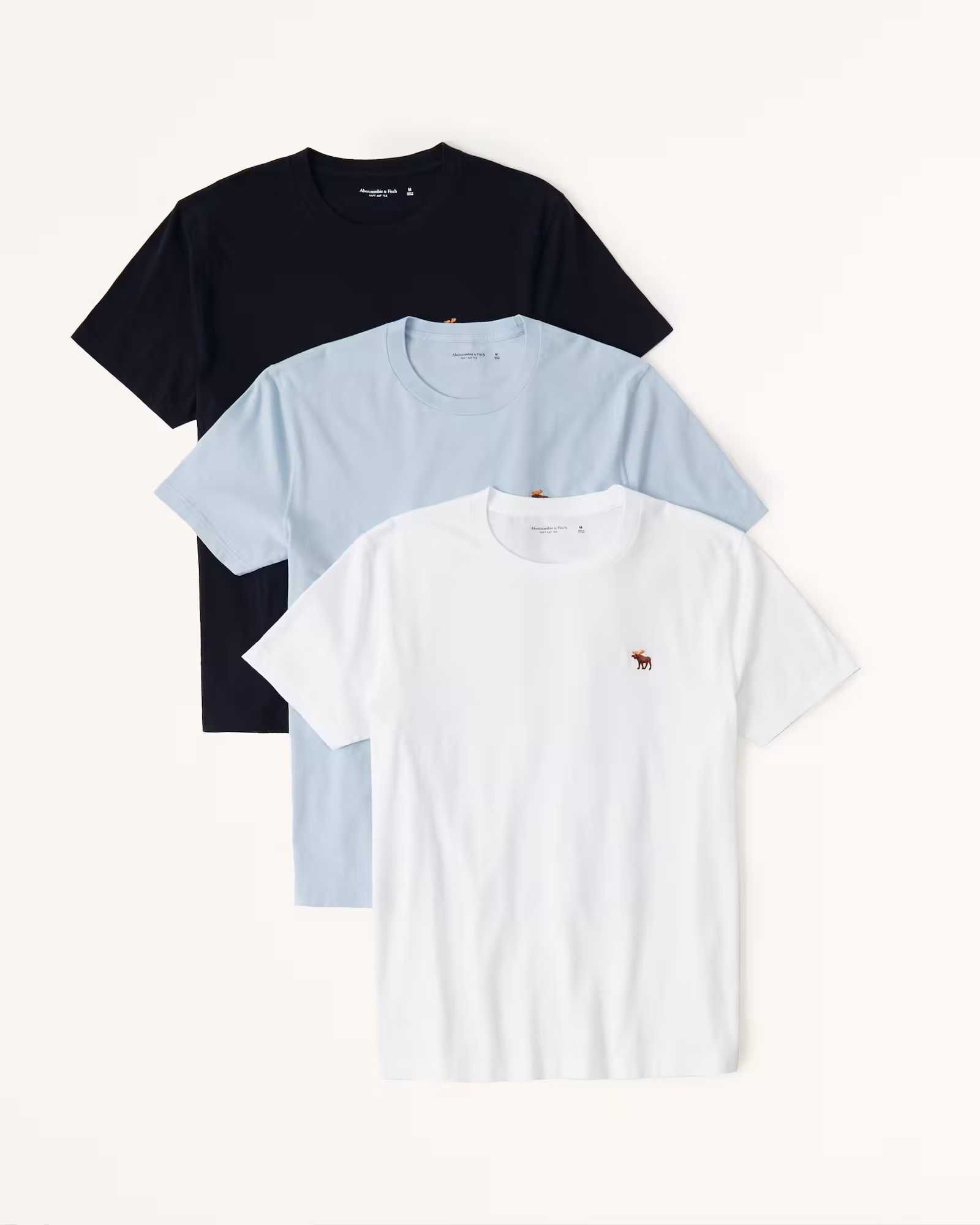 Набор из 3-х футболок Abercrombie & Fitch с логотипом L, XL, XXL