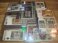 Stare banknoty kolekcjonerskie + Gratis mały klaser na 20szt.