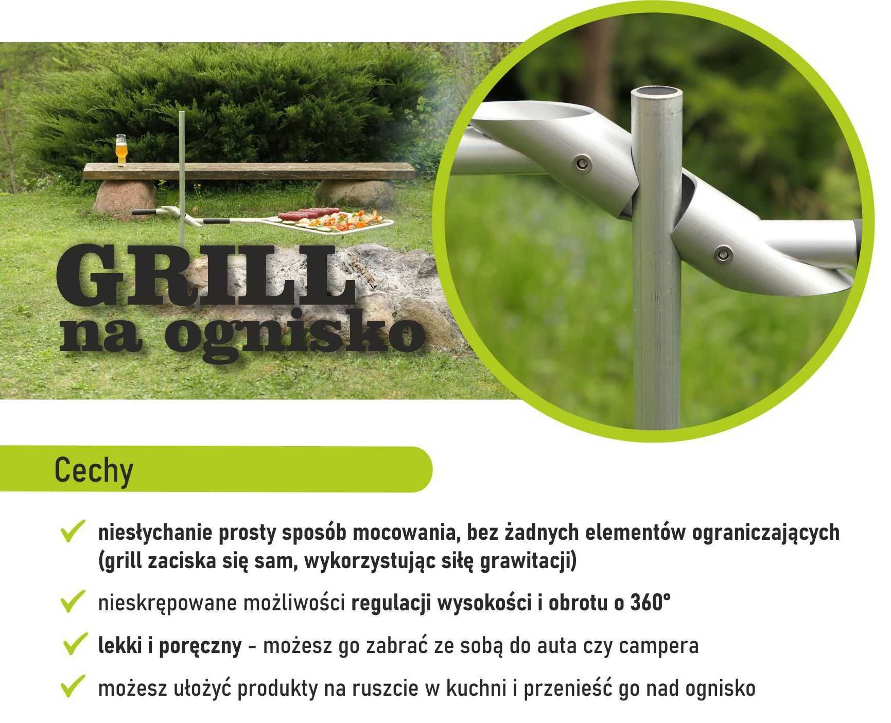 Grill na ognisko. Prosty, lekki, poręczny.