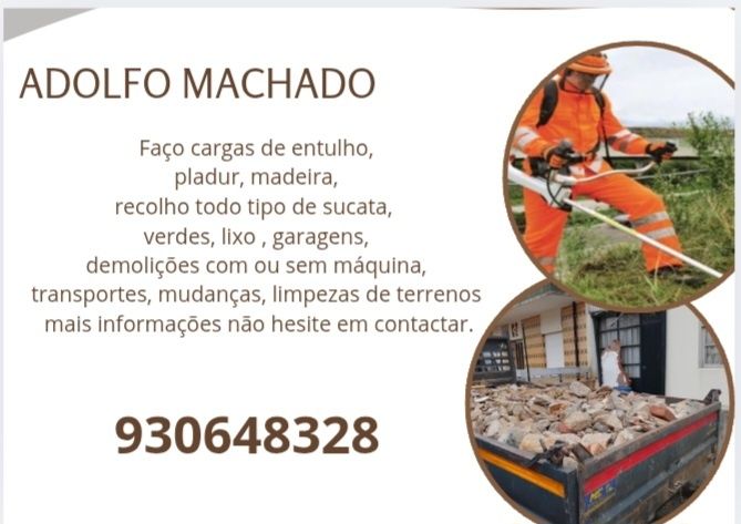 Faço cargas de entulho