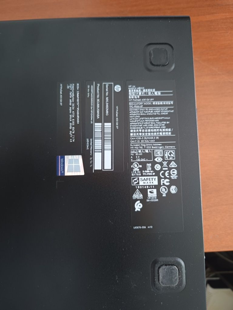 Komputer stacjonarny hp prodesk 400 g6 sff