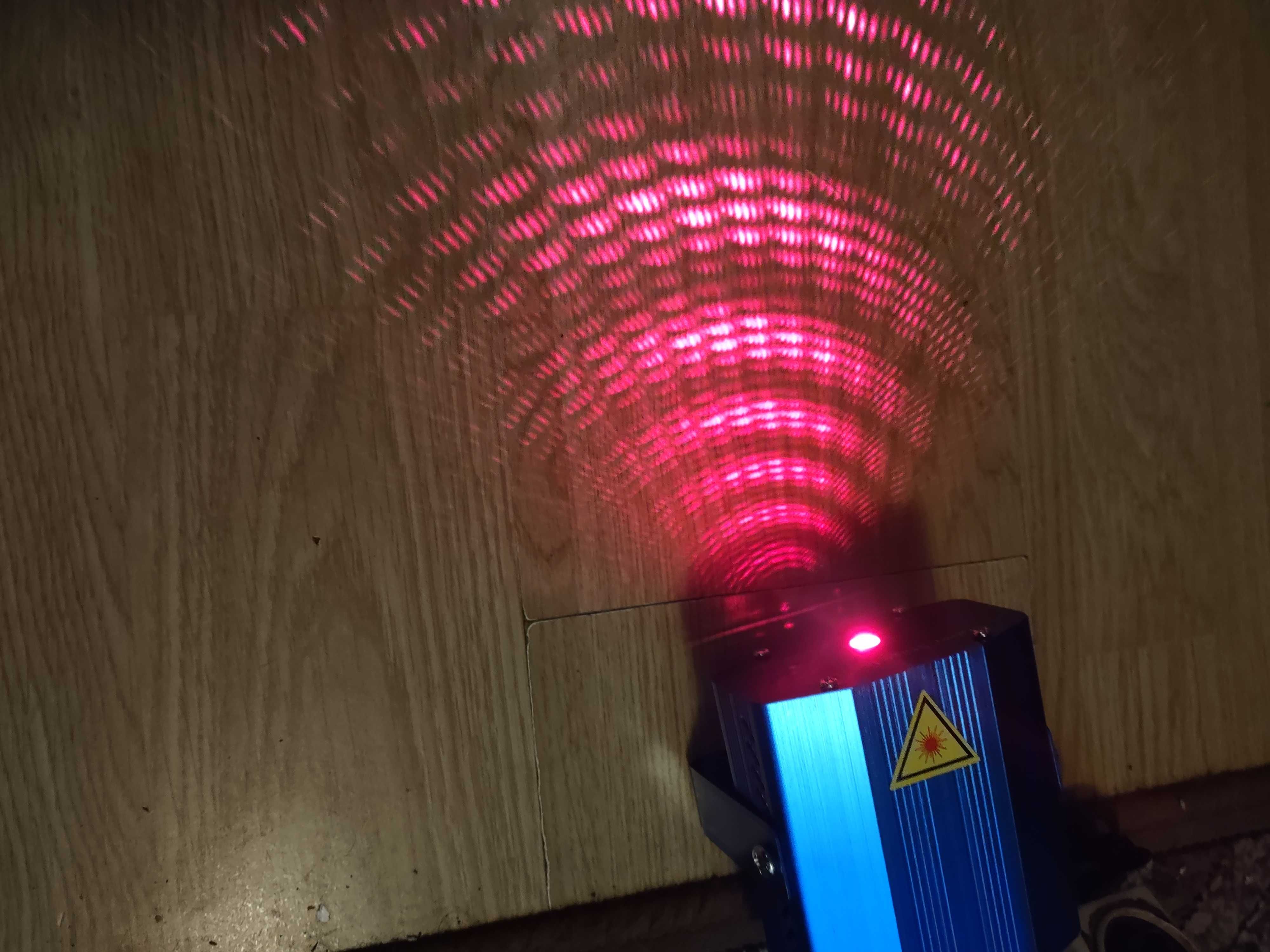 Lampa dyskotekowa projektor laserowy stroboskop czujnik dźwięku party