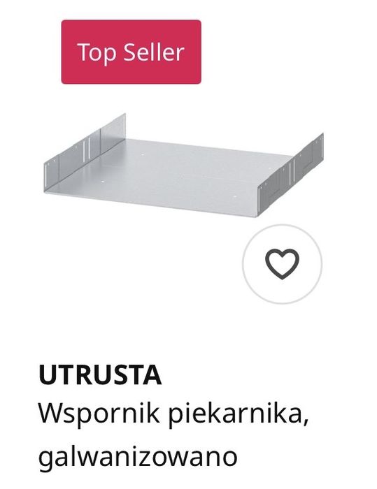UTRUSTA wspornik do piekarnika plus kratka wentylacyjna
