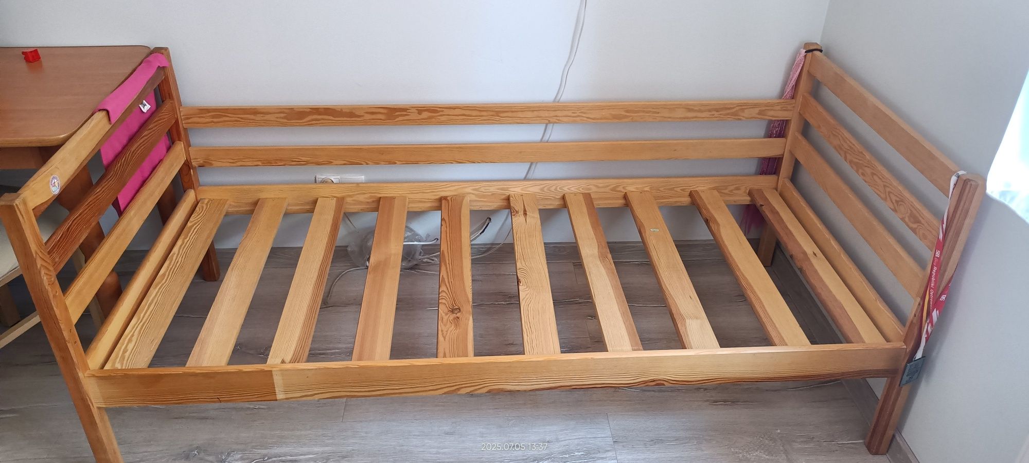 Łóżko piętrowe Gufi pod materac 180x80 - sosna