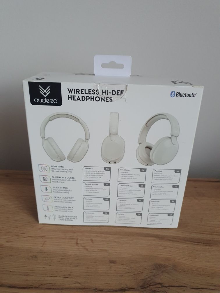 Słuchawki bezprzewodowe Audeeo Bluetooth białe