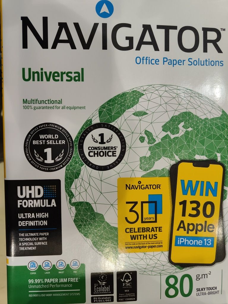 5x Resma A4 Navigator 80g