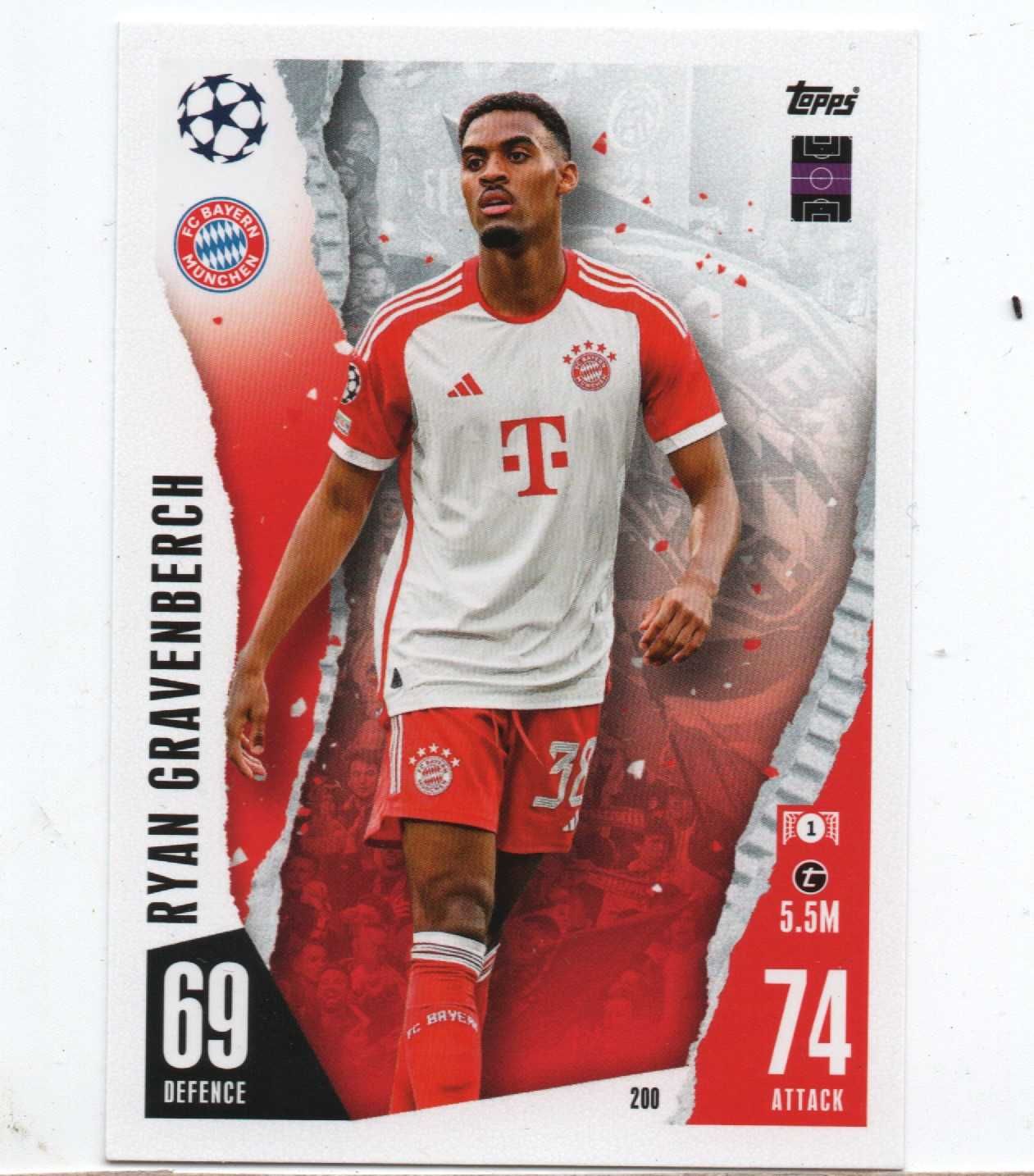 topps match attax #200 Ryan Gravenberch fc bayern münchen