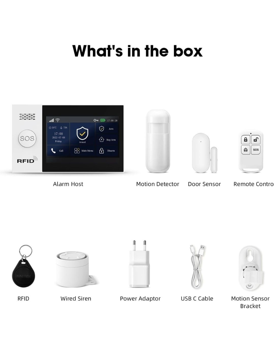 Zestaw alarmowy WiFi + GSM 4G, bezprzewodowy system alarmowy SmartHome