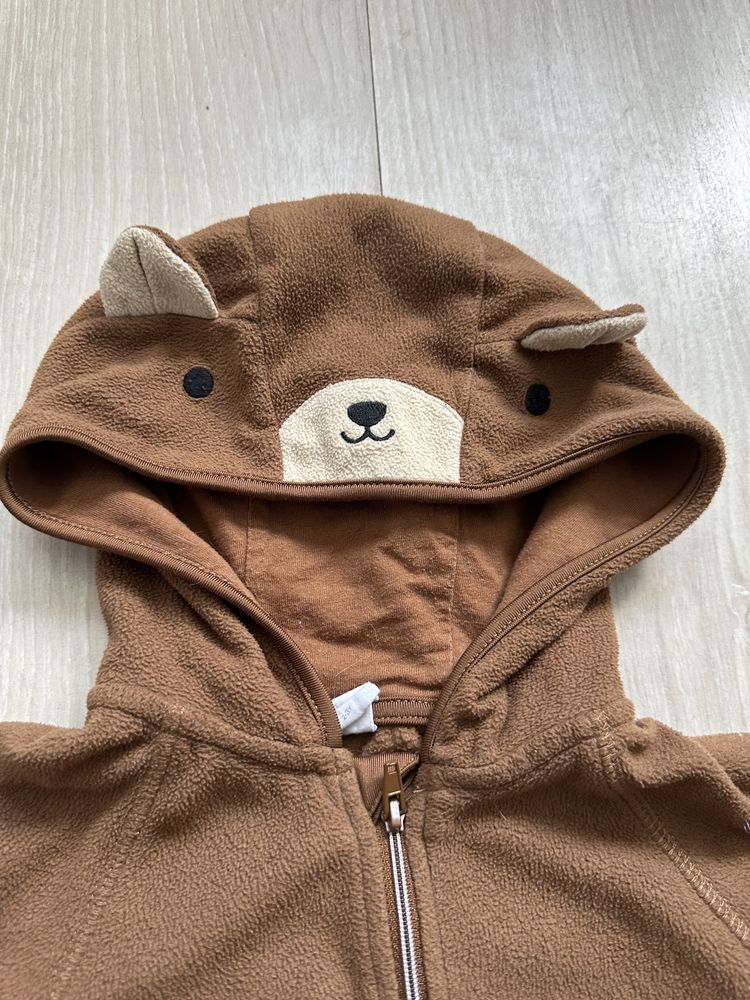 Флисовый костюм мишка на замок H&M 2-3 года или 92-98 см