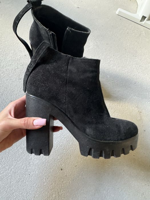 Чоботи черевики чобітки ботинки жіночі натуральна замша 38.5-39 р