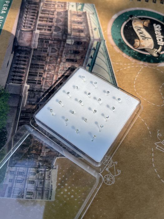 Пирсинг в нос с камнем серебро серьга сережка для носа