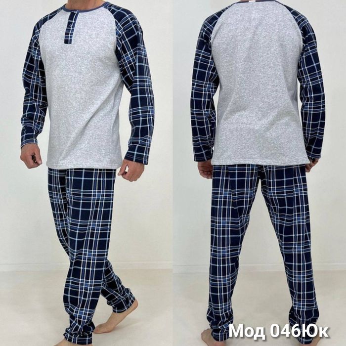 ‼️Чоловіча тепла піжама. Трикотаж на байці. Р: 46-48,50-52,54-56,58-60