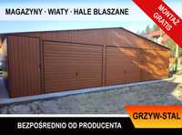 Duży Garaż Blaszany Złoty Dąb / Garaże Blaszane / Blaszak - GrzywStal