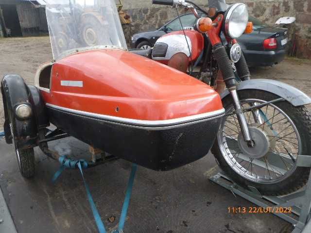 Jawa 350 z bocznym wózkiem / model  634 / ZSRR / papiery