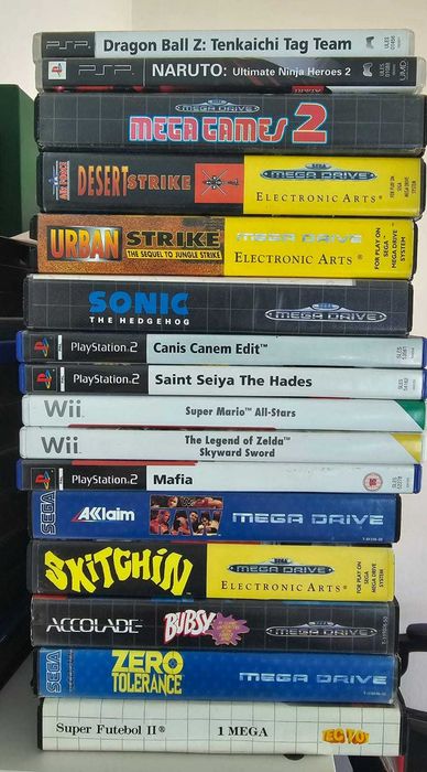 Jogos mega drive, master system, ps2, wii, game boy, saturn, tectoy