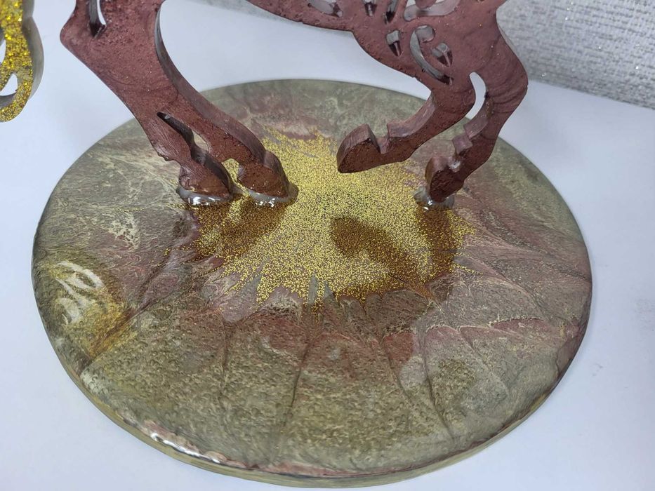 Фигура конь из эпоксидной смолы "Огненная Лошадь ", авторская работа,