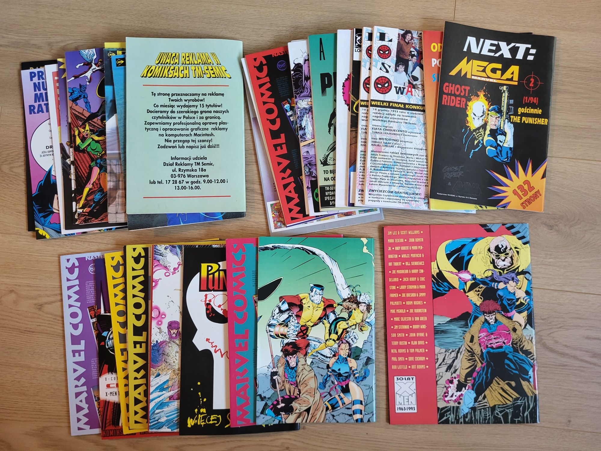 Komplet 34 numery komiks ów X men X-men plus 32 plakaty Tm Semic