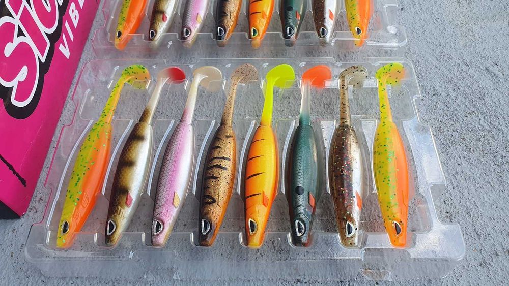 Guma na sandacza Berkley SICK Vibe 12cm - Zestaw 16 sztuk / Okazja