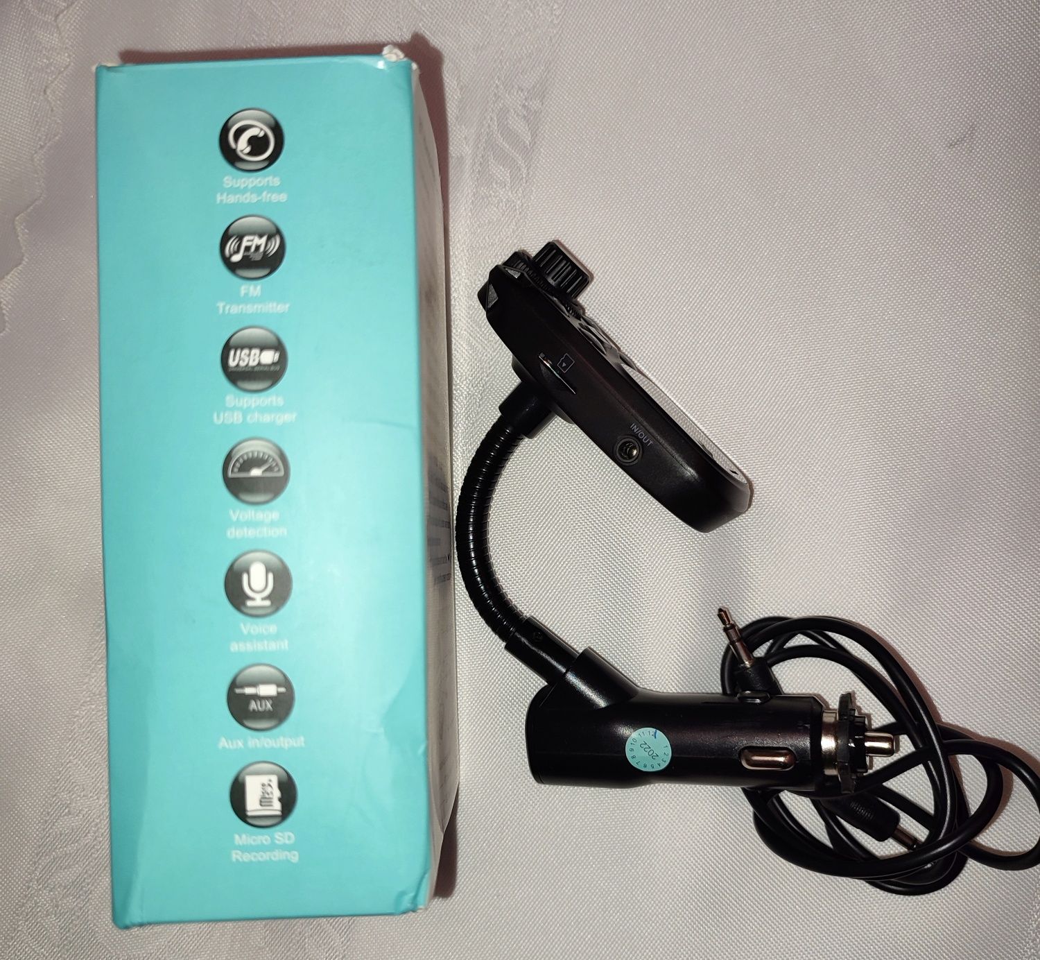 Zestaw głośnomówiący Bluetooth, MP3...