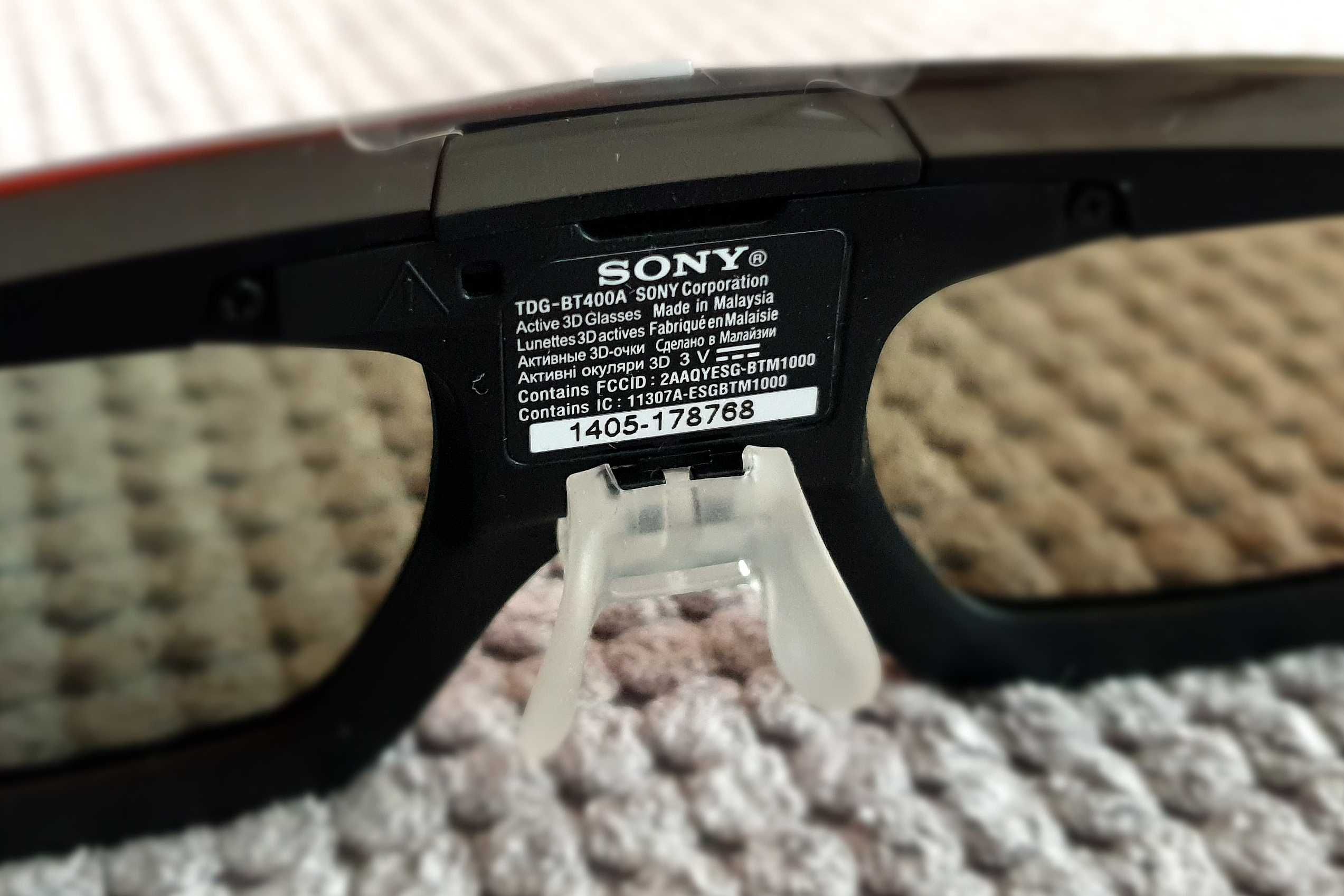 Okulary 3D oryginalne, telewizor SONY Bravia, obraz trójwymiarowy